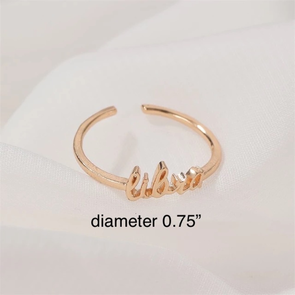 ♎️ Libra Zodiac Ring | Gold | Adjustable